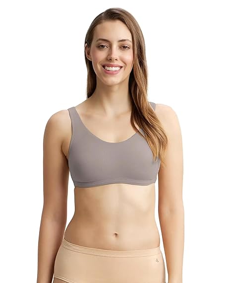Jockey 1550 Women’s Cotton Stretch Slip-On Crop Top Bra – Stay Fresh Comfort